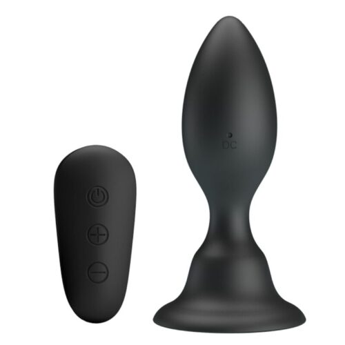 MR PLAY – PLUG ANAL CON VIBRACIÓN NEGRO CONTROL REMOTO