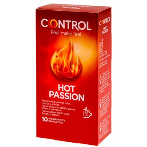 CONTROL - HOT PASSION PRESERVATIVOS EFECTO CALOR 10 UNIDADES · CONTROL · Cajas de 4 a 24