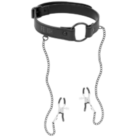 FETISH SUBMISSIVE - ANILLA MORDAZA CON PINZAS PARA PEZONES · FETISH SUBMISSIVE · Collares