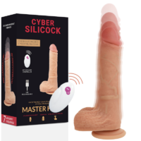 CYBER SILICOCK - REALÍSTICO CONTROL REMOTO MASTER HUCK 20.9 CM -O- 4 CM · CYBER SILICOCK · Vibradores control remoto