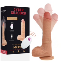 CYBER SILICOCK - REALÍSTICO CONTROL REMOTO MR RICK 20.9 CM -O- 4 CM · CYBER SILICOCK · Vibradores Realísticos