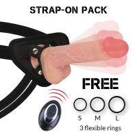 ROCKARMY - ARNÉS + LIQUID SILICONE VIBRADOR CONTROL REMOTO PREMIUM APACHE 20.5 CM -O- 4.62 CM · ROCK ARMY · Arneses con Vibra