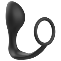 ADDICTED TOYS - PLUG ANAL CON ANILLO SILICONA NEGRO · ADDICTED TOYS · Anillos con Plug