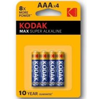 KODAK - MAX SUPER PILA ALCALINA AAA LR03 BLISTER*4 · KODAK · Pilas Alcalinas