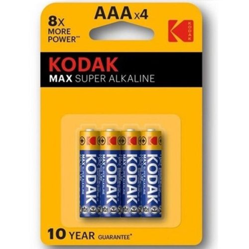 KODAK - MAX SUPER PILA ALCALINA AAA LR03 BLISTER*4 · KODAK · Pilas Alcalinas
